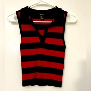 Forever 21 red and black vest